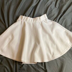 White mini skirt